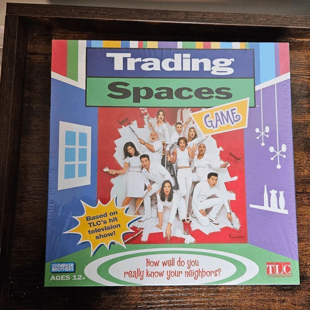 Parker Brothers Trading Spaces Board Game TLC 2003 Factory New with Box Multicol
